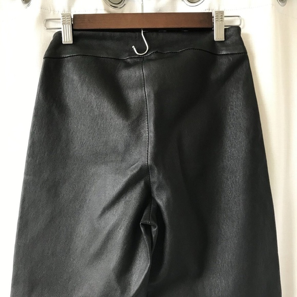 Jarbo CATERINA ANKLE STRAIGHT LEG PANT IN STRETCH LEATHER Size 32 Eu 2-4 Us - Picture 8 of 16
